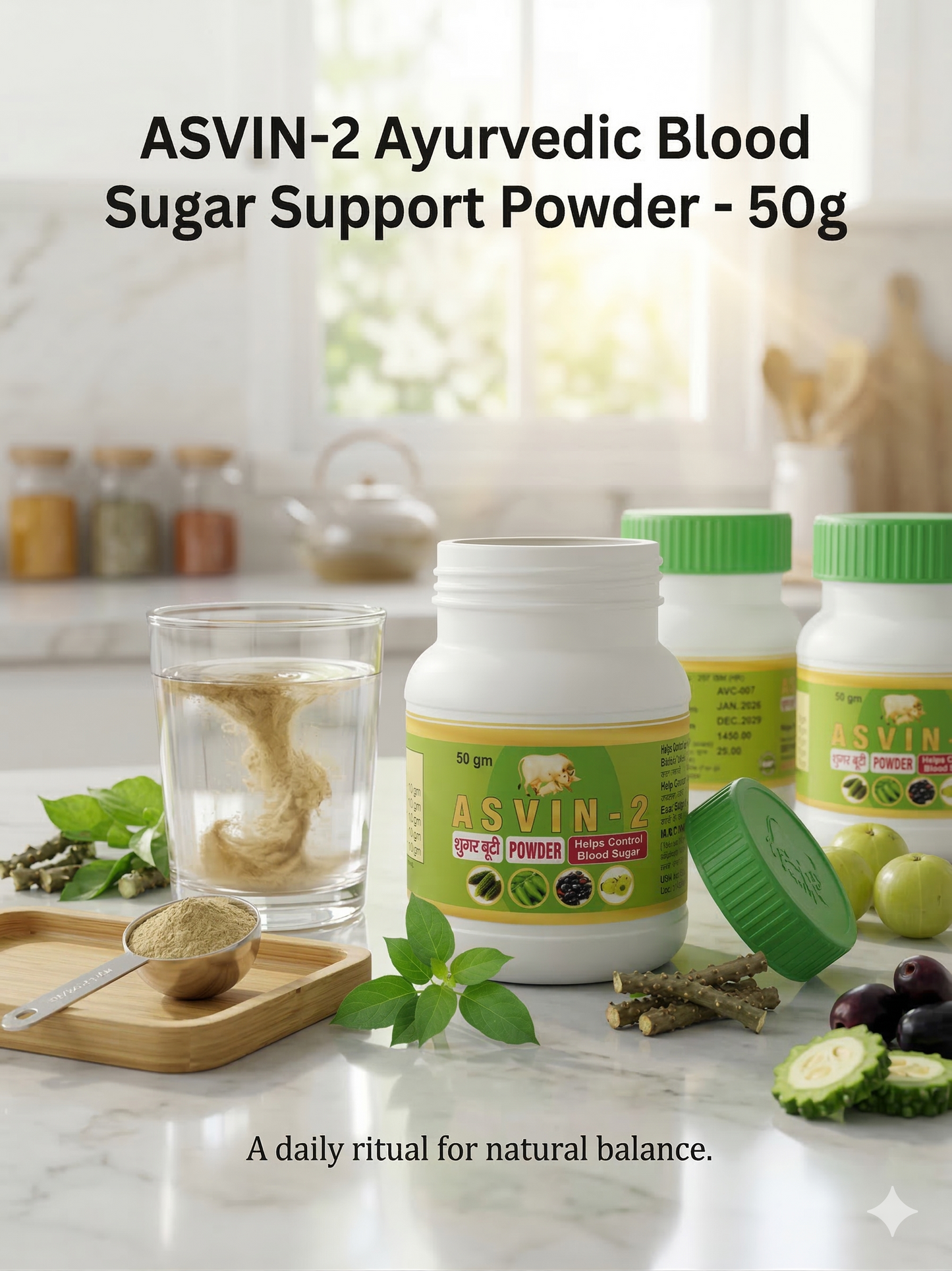 AyuZen Sugar Balance System - 11 Herb Ayurvedic Formula for Daily Wellness